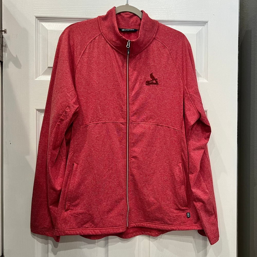 Cutter & Buck Jacket Polyester St. Louis Cardinals Red Heather Athletic XXL